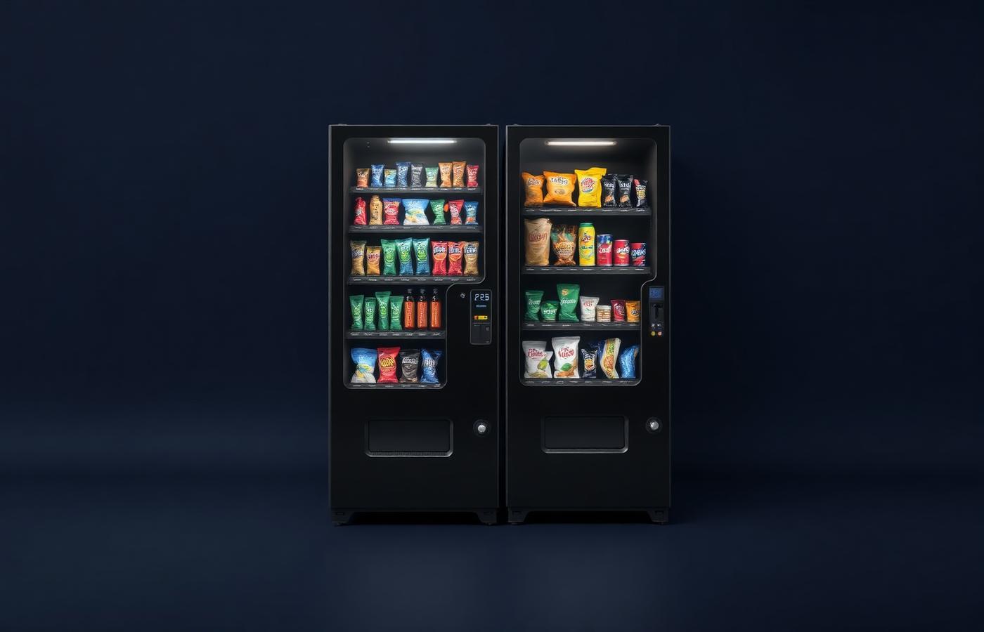 Snack and beverage vending machines